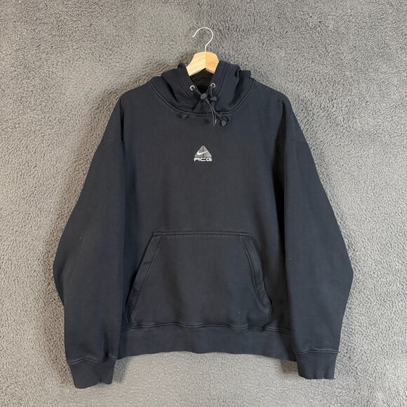 Nike Other - Nike ACG Hoodie Mens Large Black Center Swoosh Therma-Fit Pullover